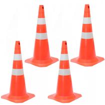 Kit 3 Cones para sinalização 50 cm com 2 faixas - RM-43