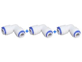 Kit 3 CONEXAO PLASTICA COTOVELO EM L 3/8 x 3/8