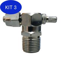 Kit 3 Conexão Purificador Água Registro Manual Compatível