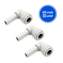 Kit 3 Conexão Rápida Cotovelo Tubo 3/8 X Tubo 3/8 - Dmfit Kit 3 Conexão Rápida Cotovelo Tubo 3/8 X Tubo 3/8 - Dmfit