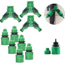 Kit 3 Conexão Y e 6 Engate Rápido P/ Mangueira 4mm - 9 Peças Kit 3 Conexão Y e 6 Engate Rápido P/ Mangueira 4mm - 9 Peças