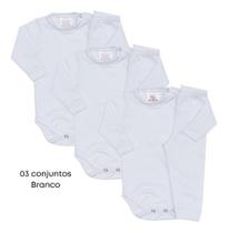 Kit 3 Conjunto Bebê Infantil Térmico Segunda Pele Body Calça