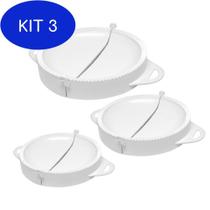 Kit 3 Conjunto de Formas para Fazer Pastel e Fogazza Keita