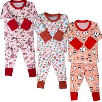 Kit 3 Conjunto De Roupa Pijama Infantil Menina E Menino - Bebe Maluco