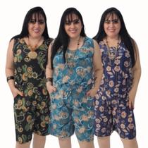 Kit 3 Conjunto Feminino Liganete Regata Malha Fria Senhora