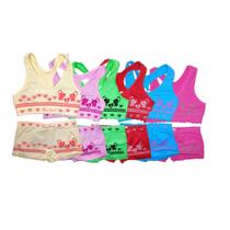 Kit 3 Conjunto Infantil Menina Short + Top Nadador Juvenil