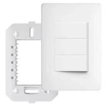 Kit 3 Conjunto Interruptor Simples Triplo 4x2 Habitat 2095 Kit 3 Conjunto Interruptor Simples Triplo 4x2 Habitat 2095