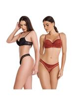 Kit 3 Conjunto Lingerie Conforto Suede De Bojo Atacado/luxo Kit 3 Conjunto Lingerie Conforto Suede De Bojo Atacado/luxo