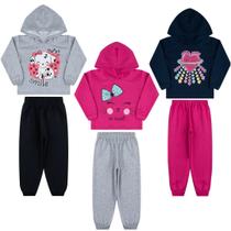 Kit 3 Conjunto Moletom Infantil Bebe Roupa De Frio Menino