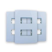 Kit 3 Conjunto Placa 4x2 2 Postos Horiz. Linha Sleek Margirius