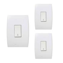 KIT 3 Conjunto Pulsador Campainha 4x2 Ilus Siemens Soprano