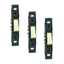 Kit 3 Conjunto Sem Placa 1 Interruptor Simples Silentoque Vertical