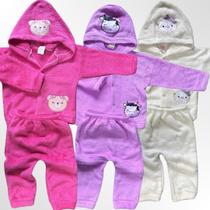 Kit 3 Conjunto Soft Infantil Inverno Roupa de Frio Quentinha