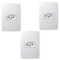 Kit 3 Conjunto Tomada 20a 2p+t 4x2 Branca 615081bc Pial Plus+