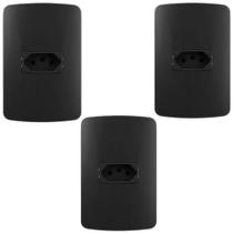KIT 3 CONJUNTO TOMADA 20a MARGIRIUS LINHA B3 PRETO KIT 3 CONJUNTO TOMADA 20a MARGIRIUS LINHA B3 PRETO