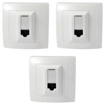 Kit 3 Conjunto Tomada Rede Rj45 Cat5e 8 Fios Pial Legrand