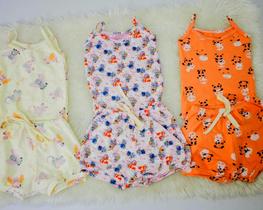 kit 3 conjunto verao roupa paramenina bebe p, m g atacado
