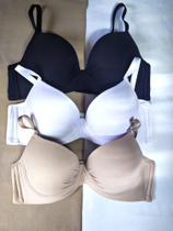 kit 3 conjuntos com bojo sexy confort cores variadas