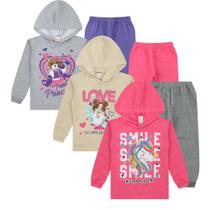 Kit 3 Conjuntos de Moletom Infantil MENINA