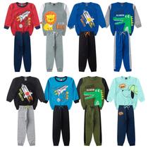 Kit 3 Conjuntos de Moletom Inverno Outono Menino Roupa Infantil Quentinha Tamanhos 1 a 12 Anos Kit 3 Conjuntos de Moletom Inverno Outono Menino Roupa Infantil Quentinha Tamanhos 1 a 12 Anos