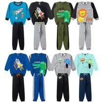 Kit 3 Conjuntos de Moletom Inverno Outono para Menino Estampas Sortidos Confortáveis e Quentinhos 1 a 12 Anos Kit 3 Conjuntos de Moletom Inverno Outono para Menino Estampas Sortidos Confortáveis e Quentinhos 1 a 12 Anos