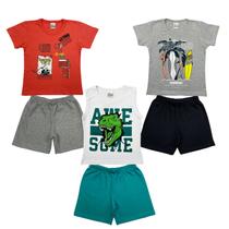 Kit 3 Conjuntos de Roupa Infantil Para Bebê Menino - 6 peças Kit 3 Conjuntos de Roupa Infantil Para Bebê Menino - 6 peças
