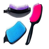 Kit 3 conjuntos Escovas raquete para cabelo almofada resistente durável
