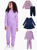 Kit 3 Conjuntos Infantil Lilás Menina Inverno