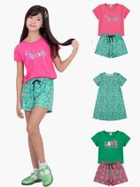 Kit 3 Conjuntos Infantil Verde Menina