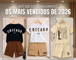 Kit 3 Conjuntos Infantis Masculinos Roupa De Menino Estiloso, Roupa De Menino Estiloso.