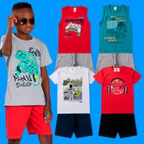 Kit 3 Conjuntos Juvenil Menino Masculino Verão Fresquinho 10 ao 14 Kit 3 Conjuntos Juvenil Menino Masculino Verão Fresquinho 10 ao 14
