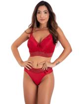 kit 3 Conjuntos Lingerie luxo Cropped Sensual