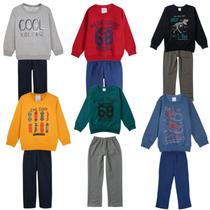 Kit 3 Conjuntos Moletom Infantil Malwee Kids Menino Flanelado