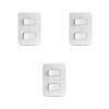 Kit 3 Conjuntos Montados 2 Interruptores Simples S3B62110 Branco Miluz Schneider Kit 3 Conjuntos Montados 2 Interruptores Simples S3B62110 Branco Miluz Schneider