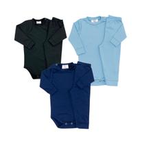 Kit 3 Conjuntos Térmicos Peluciado Body + Calça bebê - P