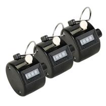 Kit 3 Contador Manual Numérico 4 Dígitos Batidas Controle Pessoas Portaria Evento Fluxo Esportivo