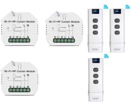 Kit 3 Controlador + 3 Controle Cortina Wifi Alexa Google Hom Kit 3 Controlador + 3 Controle Cortina Wifi Alexa Google Hom