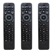 Kit 3 Controle Compatível Com Tv Philips 46pfl5605d/78