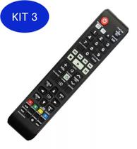 Kit 3 Controle Home Theater Samsung Ht-F5505K Ah59-02606A Ht-F4505