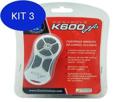 Kit 3 Controle Longa Distancia JFA K600 Branco/Cinza