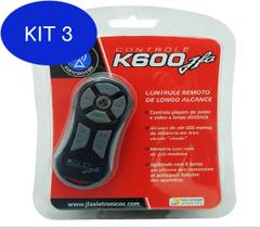 Kit 3 Controle Longa Distancia JFA K600 Preto/Cinza