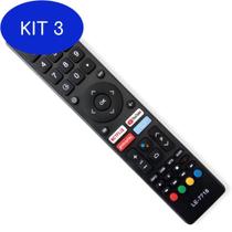 Kit 3 Controle Para Tv Philco Smart, Ptv43Agcg70Blf, Ptv50G71Agbls