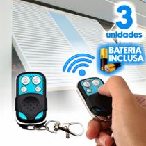 Kit 3 Controle Remoto De Portão Aço Escovado 433 Mhz