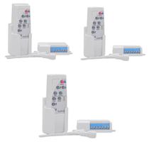 KIT 3 Controle Remoto Qualitronix QV40 para Ventilador e Lâmpada com Timer e Suporte de Parede