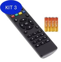 Kit 3 Controle Remoto Smart Tv 4K Dig7021 Inov Dig-7021 + 4 Pilhas