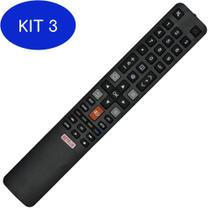 Kit 3 Controle Remoto Smart Tv Tcl L49S4900Fs Netflix Globoplay - Mbtech