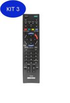 Kit 3 Controle Remoto Sony Led Smart com tecla Netflix - MXT