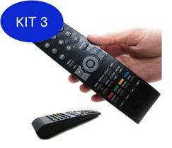 Kit 3 Controle Remoto TV Aoc Led LCD Tecla Service Sound Televisão