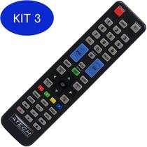 Kit 3 Controle Remoto Tv Lcd / Led Samsung Aa59-00511A Smart Tv