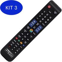 Kit 3 Controle Remoto Tv Lcd / Led Samsung Aa59-00588A